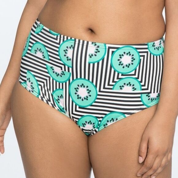 Eloquii High Waisted Cucumber Swim Bottoms - Picture 1 of 2